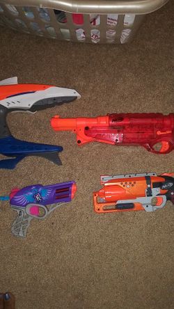 4 nerf guns no bullets