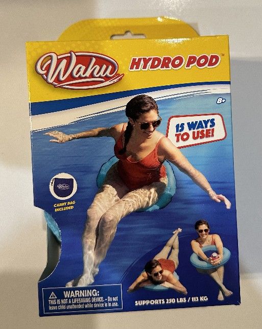 Wahu 21-Inches x 21-Inches Blue Inflatable lounger NIB