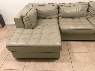 Leather Sectional Sofa with Chaise