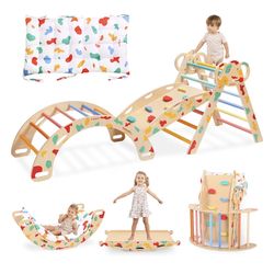 Wingyz pikler triangle climbing set with cushion