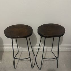 Two bar stools in excellent condition!   24 inches high! 