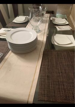 Glass dining table