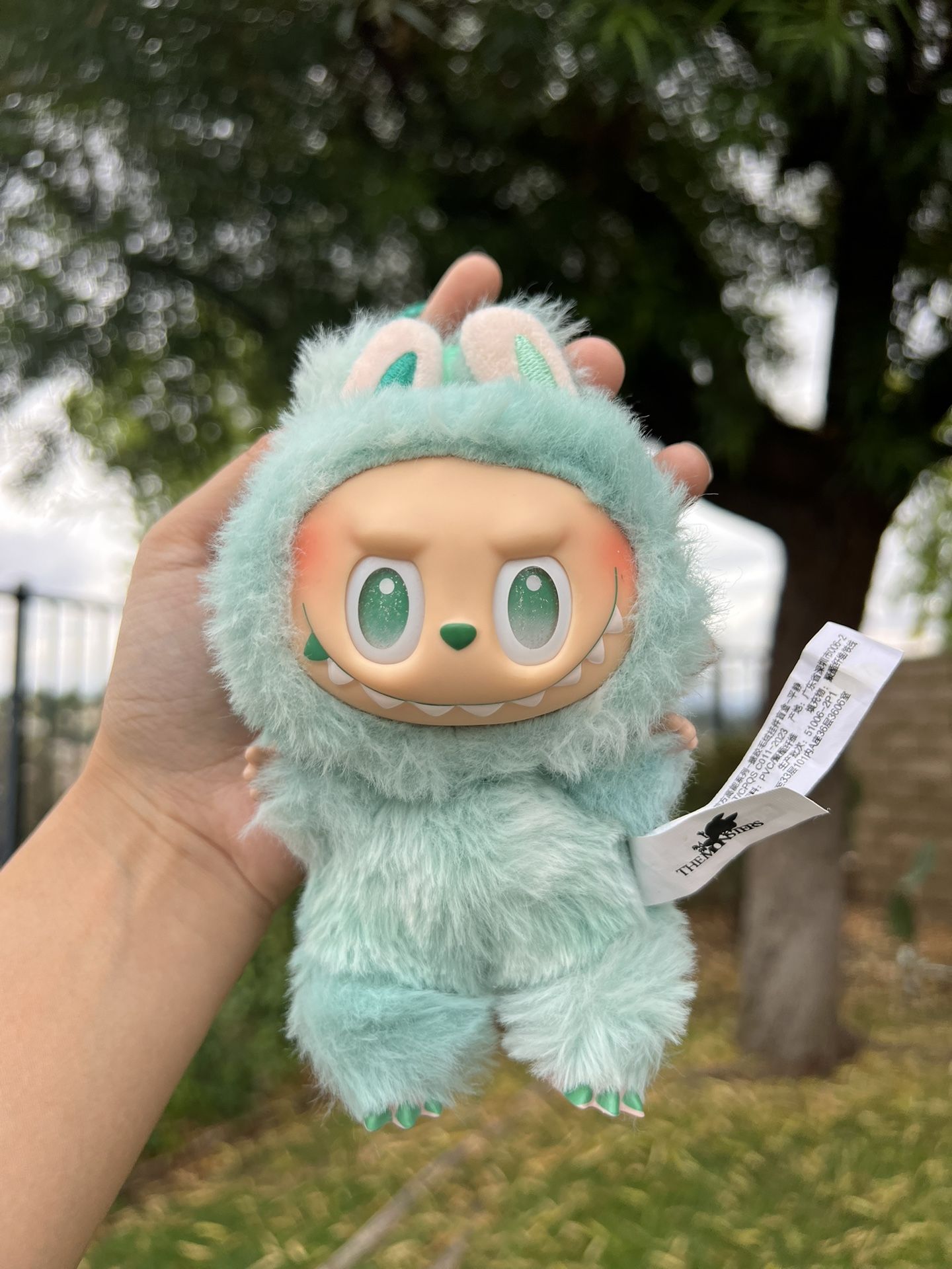 Fluffy Monster Plush Toy 🐾 Cute Green Doll