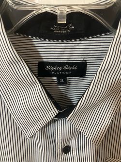 Eighty Eight Platinum Striped Dress Shirt XL