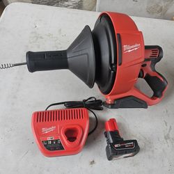 M12 12-V Drain Snake Auger 6 Ah Battery, 5/16 in. x 30 ft. Cable, Charger. Battery alone is $140 at home dep.  New 30 ft cable original comes with 25