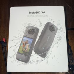 Insta360 X4 With Active Insurance Plan Till 2027, Selfie Stick/tripod, Handle Bar Mount, Metal Cage