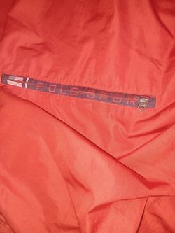 Polo Sport Wind Breaker No Hood Pocket On Back And Front Of Jacket water Stain On Right Sleve  Mens Small
