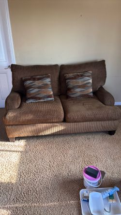 Two seat Couch (brown)  68 inch