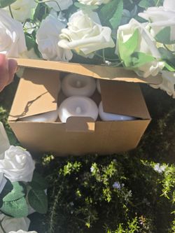 White & Cream Faux Rose Wedding Floral Runners / Aisle & Arch Arrangements
