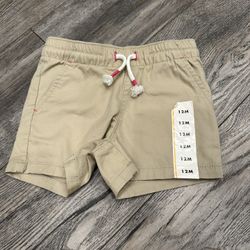 Girls Cat & Jack Kaki Shorts - Size 12 Months - NEW
