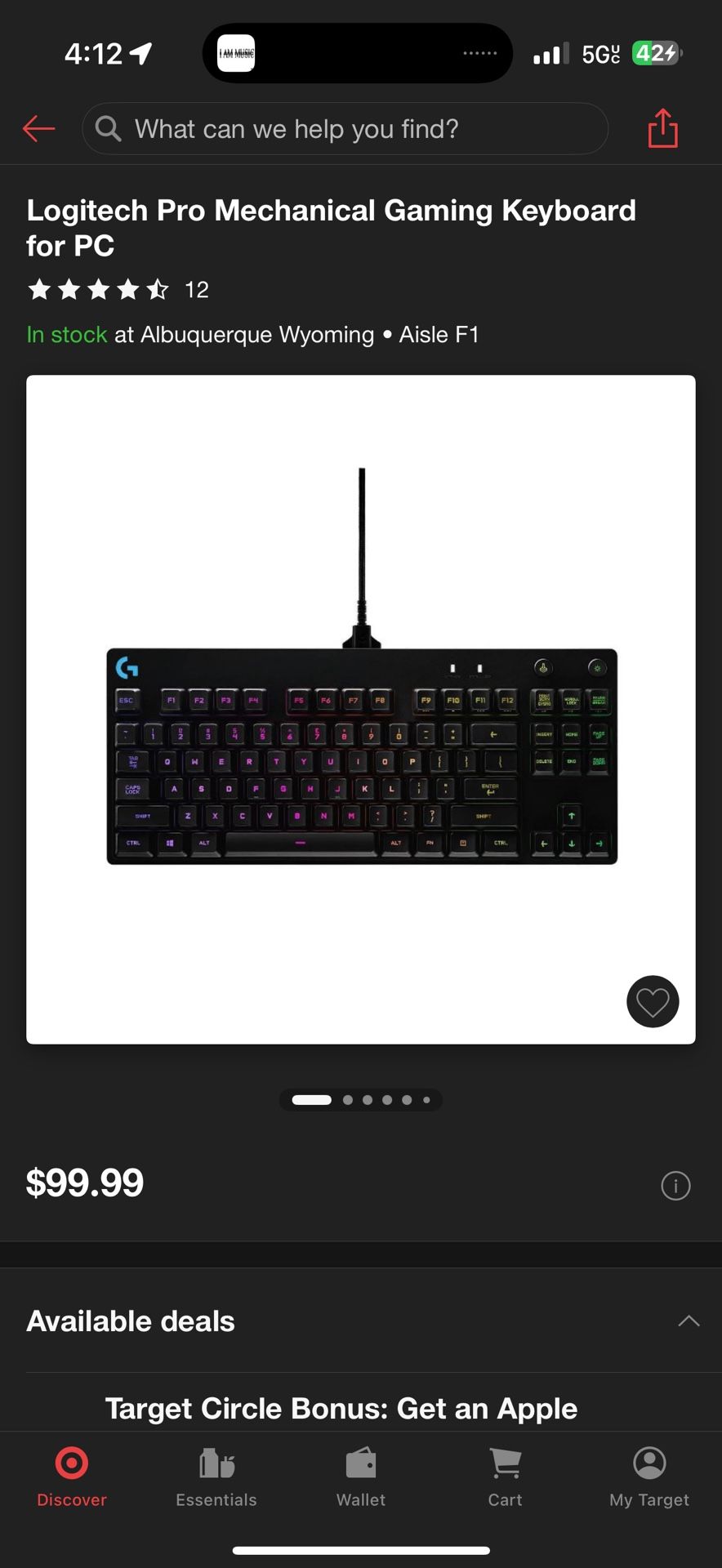 Logitech Pro Mechanical Gaming Keyboard for PC