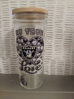 RAIDERETTE GLASS TUMBLER