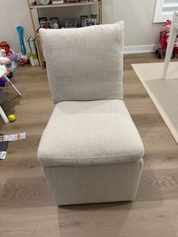 Armless Upholstered Accent Chair