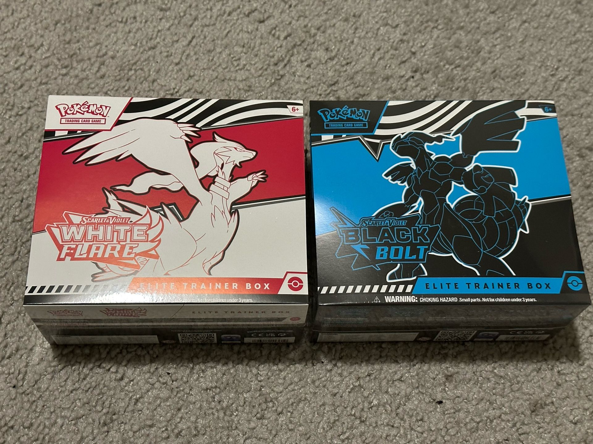 Pokemon SV White Flare & Black Bolt ETBs