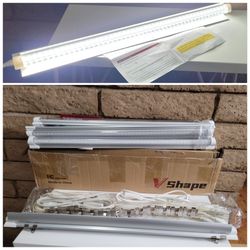 8 Pack LED Grow Light 2FT, 5000K Full Spectrum, 192W(8 x 24W), Linkable Growing Lamp