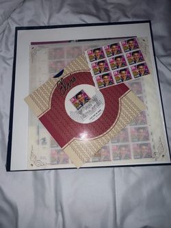 40 original Elvis stamps with picture ready to frame new