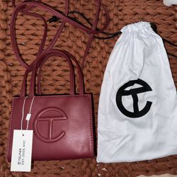 Maroon Small Telfar Bag