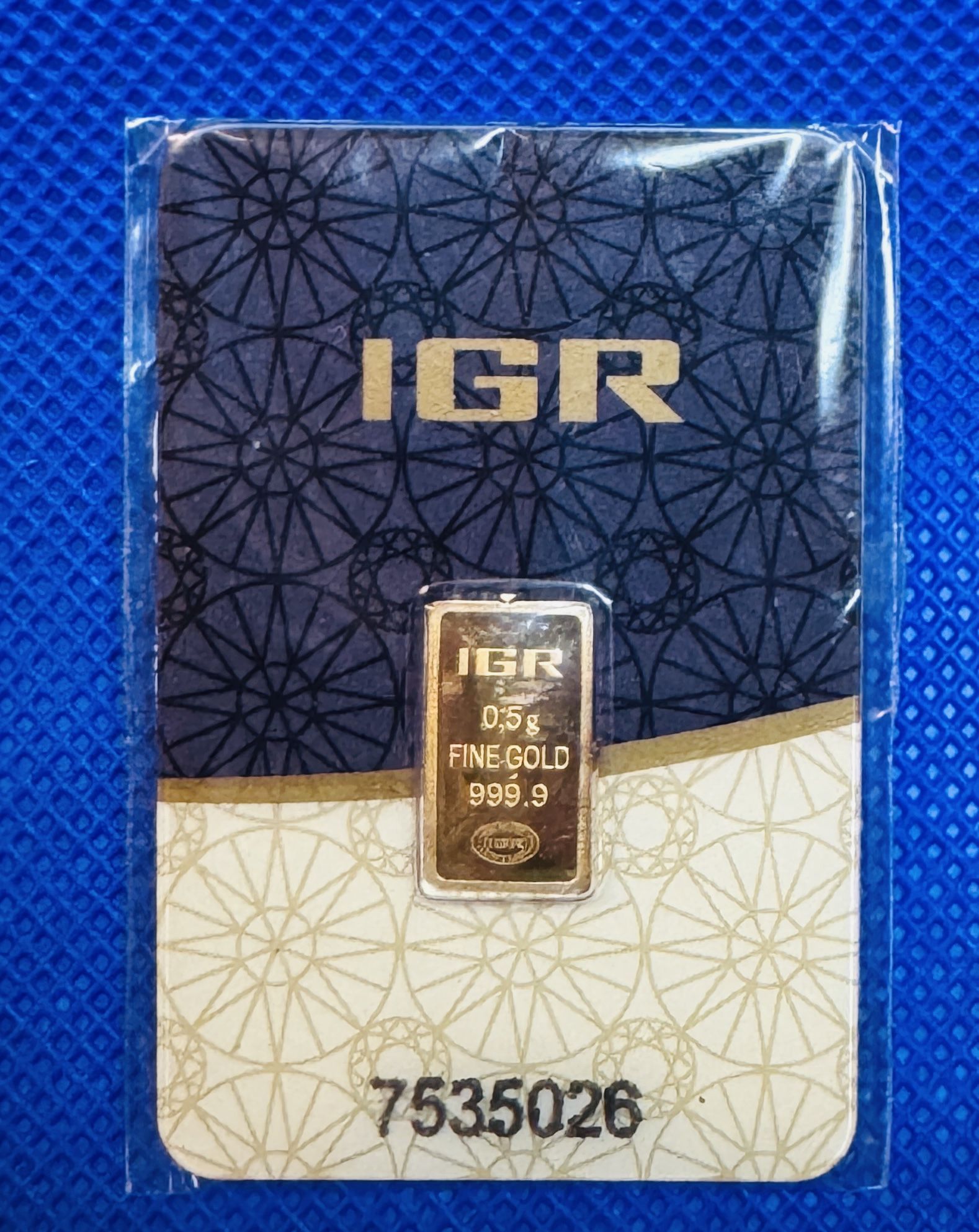 .5 Grams of .9999 Pure Gold Bar IGR Certified