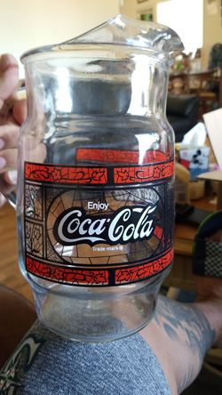 Vintage coca cola glass drink picher