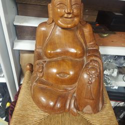 Hand Carved Wooden Buddha