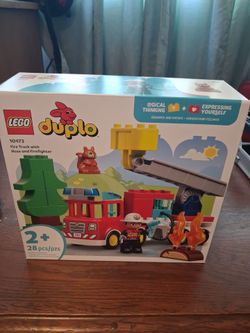Lego duplo  Fire Truck with Hose and Firefighter
