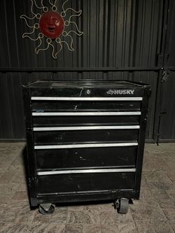 Husky 27-inch 5-drawer rolling tool cabinet  (33” H x 27” W x 18” D)