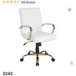 White/Gold Desk Chair