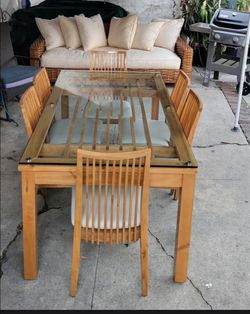 Glass top table