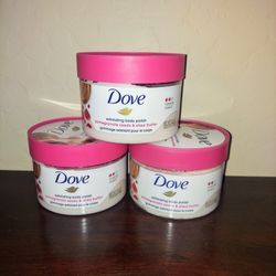 Dove Body Scrub $6 each  or 3 for $15- x Streets Ray and Higley 