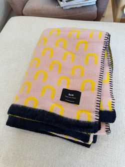 Hem “Arch” Wool Throw by Arthur Arbesser — Reversible, New Zealand Wool