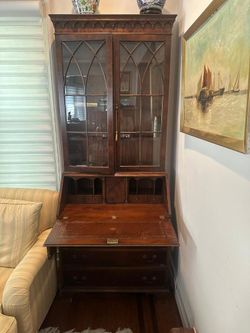 Mahagony vintage antique secretary desk
