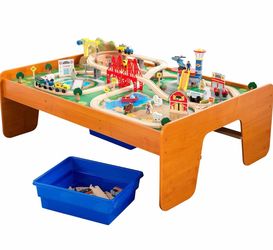KidKraft Ride Around Town Wooden Train Set & Table