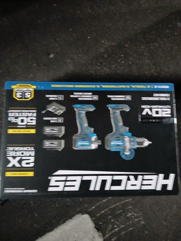 HERCULES 20V Brushless Cordless 2-Tool Combo Kit - Item