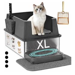 Extra Large Stainless Steel Cat Litter Box
