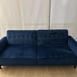 Perdue 81.5” Velvet Square Arm Convertible Sofa
