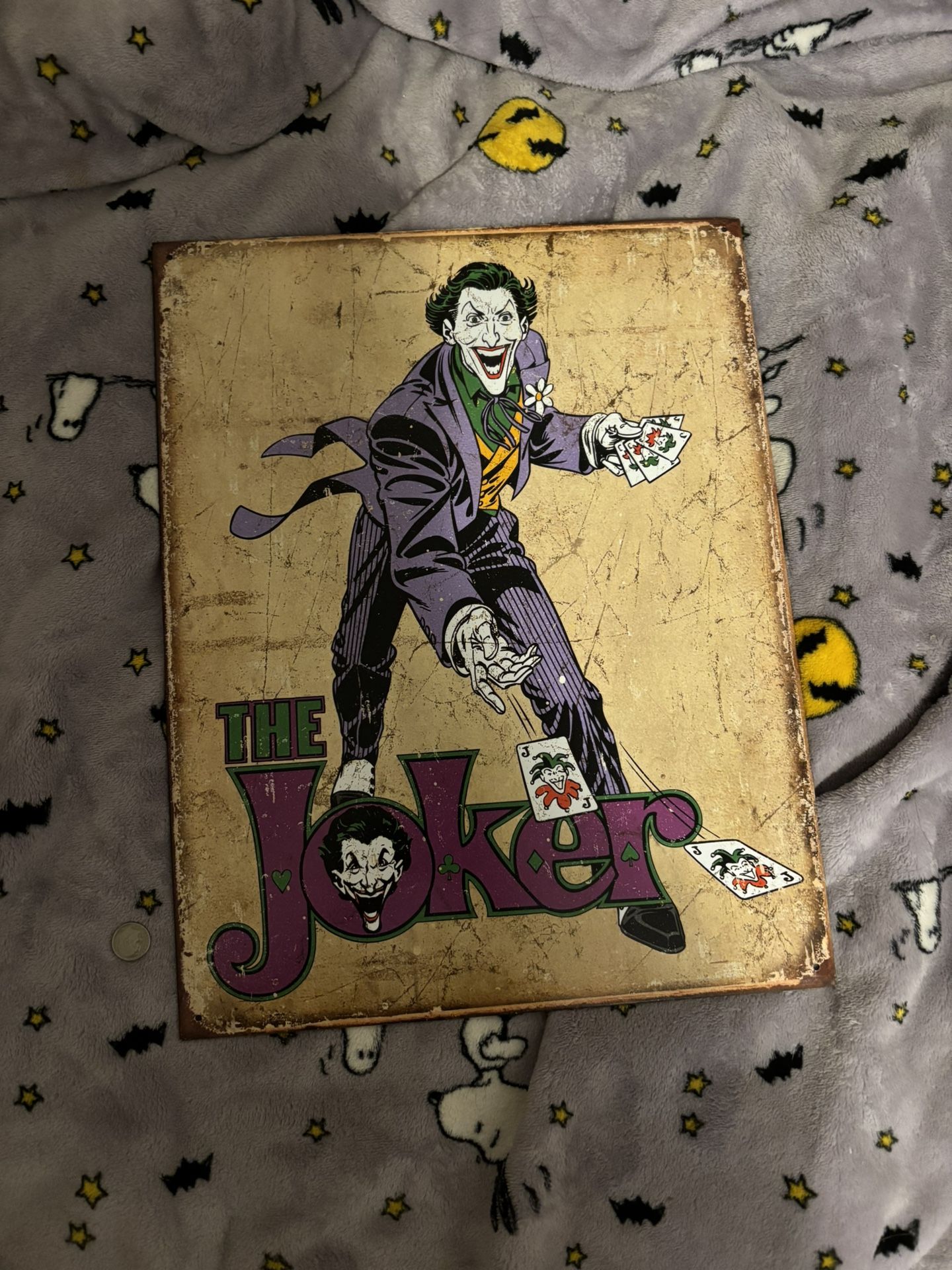 Joker metal sign