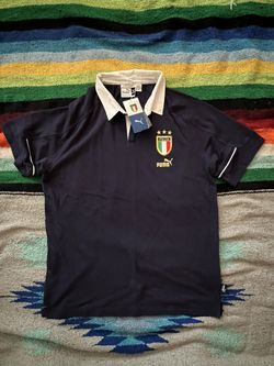 Vintage NWT Puma Italia Italy Polo Shirt Navy Men’s Sz. XL