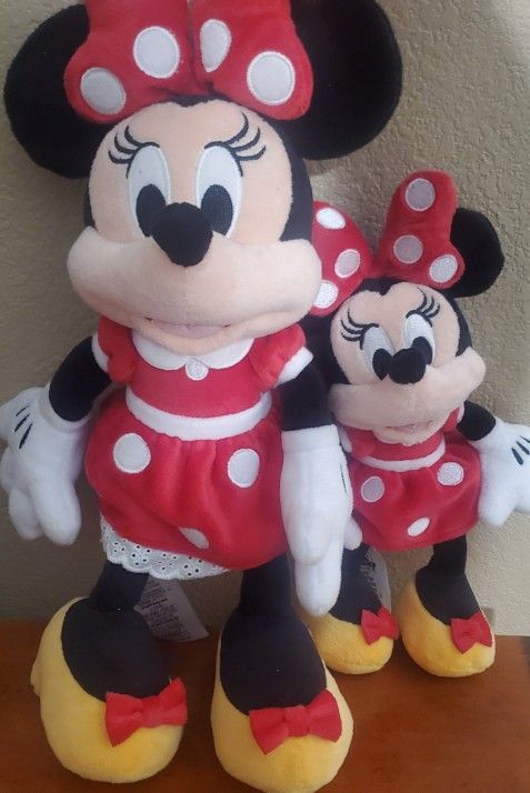 Minnie Mouse Plush Toys 9" & 12" (Price is for both)