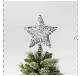 Small Sequined Star Christmas Tree Topper Wondershop
