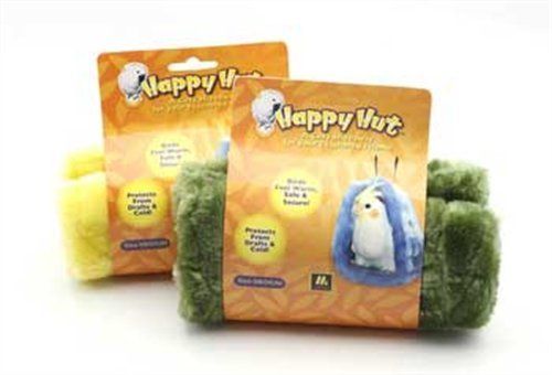 Multipet Happy Hut Plush Cage Hut for Birds, Size Large