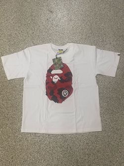 BAPE Color Camo Big Ape Head Tee 'White/Red'