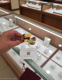 MARELUNA Gold Wavy Cuff Bracelet