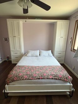 Solid Wood Murphy Bed Queen