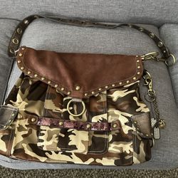 Kathy Van Zeeland Camouflage Bag Purse Crossbody Like New