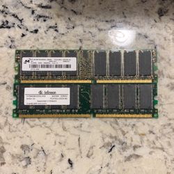 2 X 512MB DDR RAM