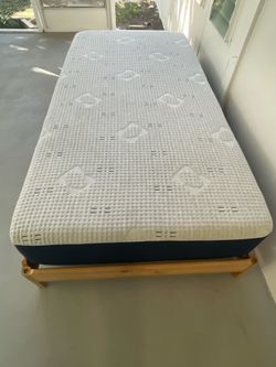 Twin Bed With wood Bed frame, Excellent condition…asking $40