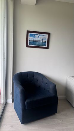 Navy blue tub chair