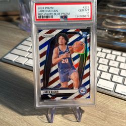 2024 Prizm Jared McCain Red White Blue RC PSA 10
