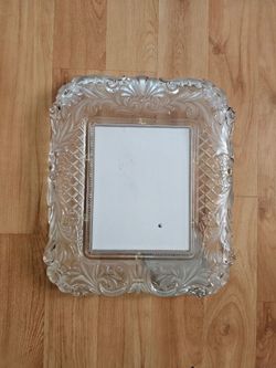 Vintage Style Glass Floral Picture Frame