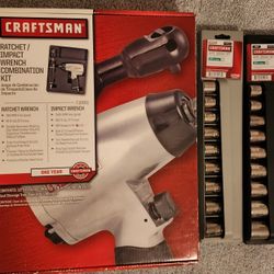 Craftsman Rachet & Impact Driver Set Plus Sockets